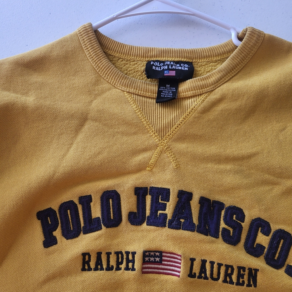 Polo by Ralph Lauren Men's Mustard Crewneck Sweater